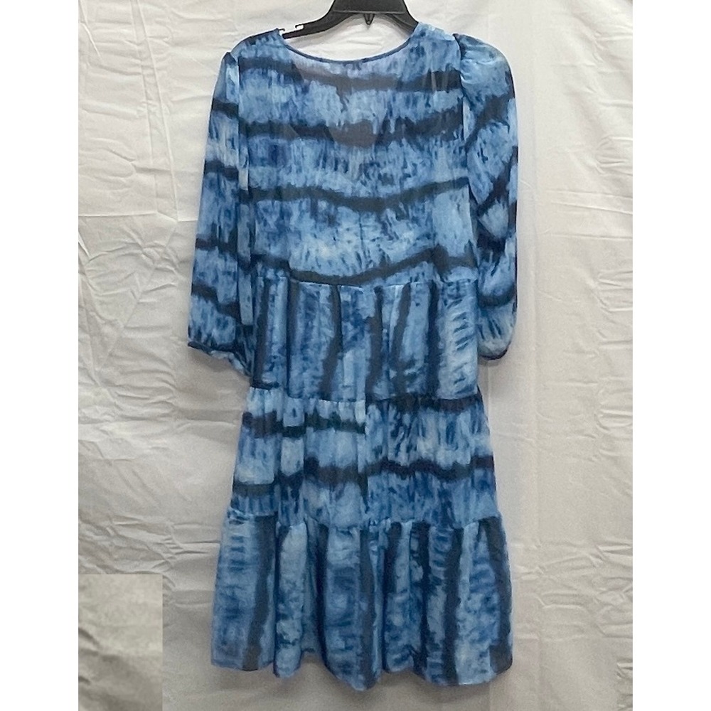 Calvin Klein 5 Dress Lot Green and Blue & White Flowing Ruffled Boho Dresses - Picture 3 of 6